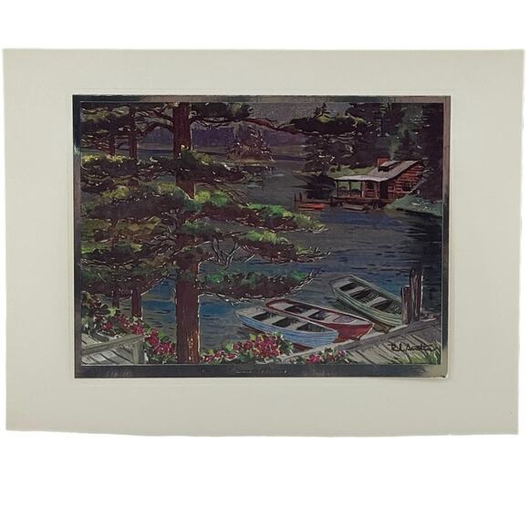 Vintage Foil Prints of America the Beautiful Reflective Etched Four Seasons Rare - Picture 4 of 10